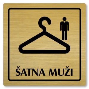 Šatna muži, 100x100mm, zlatá, Arizona